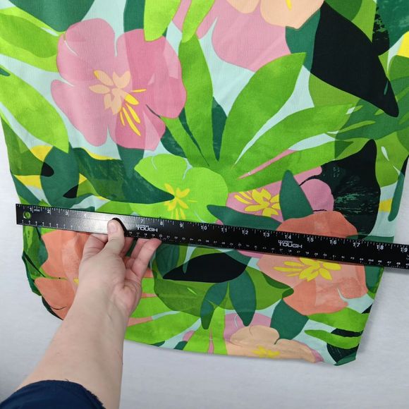 NWOT Eliane Rose Womens Tropical Summer Print Tunic Tank SZ S Side Slits Lined - Picture 6 of 16